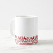 Rooster kruissteek koffiemok (Voorkant links)