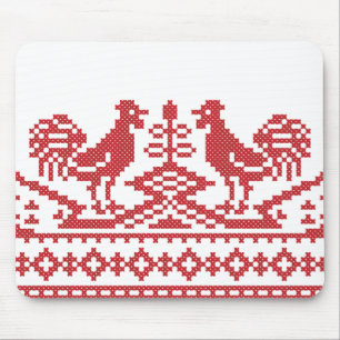 Rooster kruissteek muismat