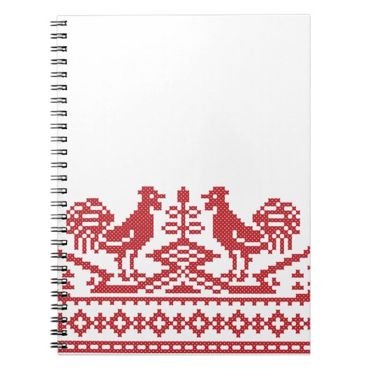 Rooster kruissteek notitieboek (Voorkant)