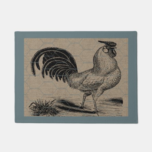 Rooster Land Boerderij en huisdieren Deurmat (Voorkant)