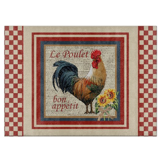 Rooster Le Poulet Snijplank (Voorkant)