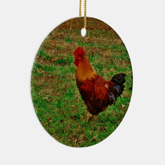 Rooster links keramisch ornament (Rechts)