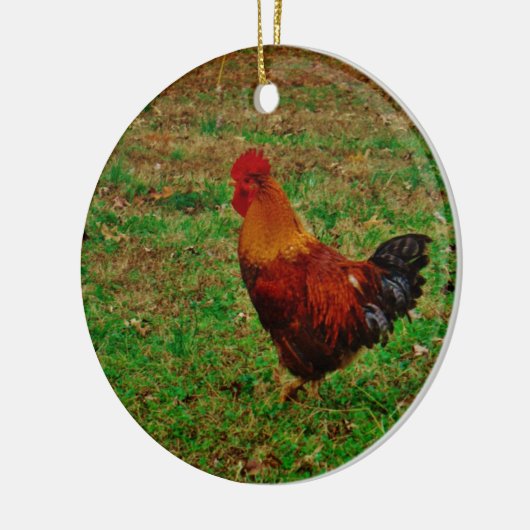 Rooster links keramisch ornament (Links)