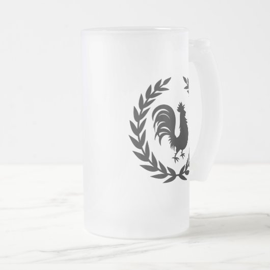 Rooster Logo Matglas Bierpul (Voorkant rechts)