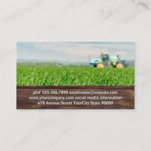 Rooster Logo | Trekkers en landbouwgrond Visitekaartje (Achterkant)