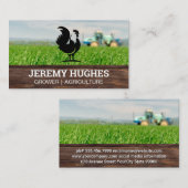 Rooster Logo | Trekkers en landbouwgrond Visitekaartje (Voorkant / Achterkant)