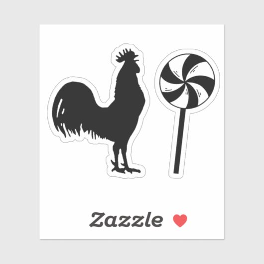 Rooster Lollipop Sticker (Vel)