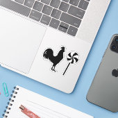 Rooster Lollipop Sticker (Laptop met iPhone)