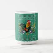 Rooster Lover Xmas Gift Ugly Rooster Kerstmis Koffiemok (Center)