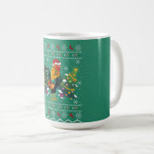 Rooster Lover Xmas Gift Ugly Rooster Kerstmis Koffiemok (Voorkant rechts)