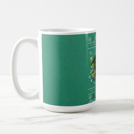 Rooster Lover Xmas Gift Ugly Rooster Kerstmis Koffiemok (Links)