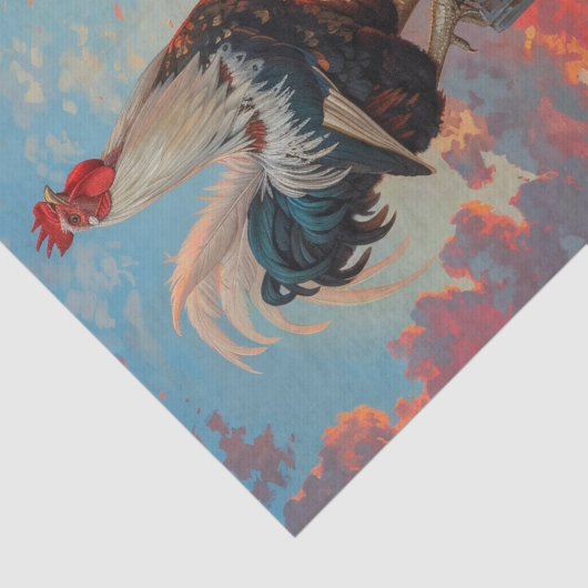 Rooster Lyfe6 Tissuepapier (Detail)