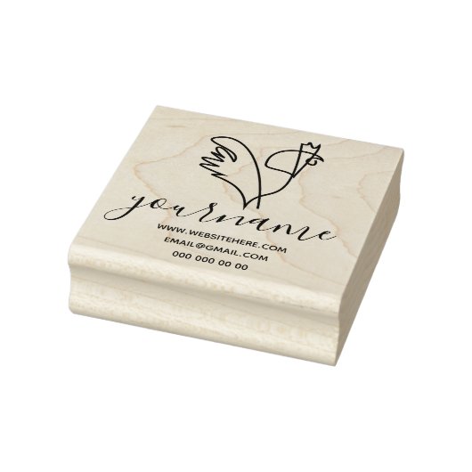 Rooster Male Chicken Rubberstempel (Stempel)