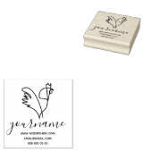 Rooster Male Chicken Rubberstempel (Gestempeld)
