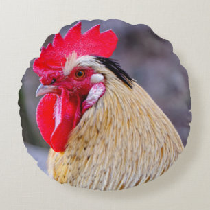 Rooster met Cockscomb Rond Kussen