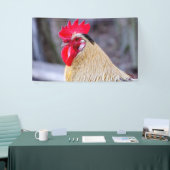 Rooster met Cockscomb Spandoek (Beurs)