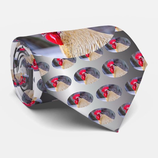 Rooster met Cockscomb Stropdas (Opgerold)