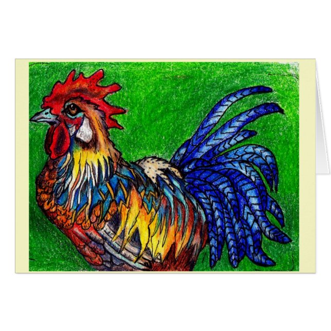 Rooster met groen (Voorkant Horizontaal)