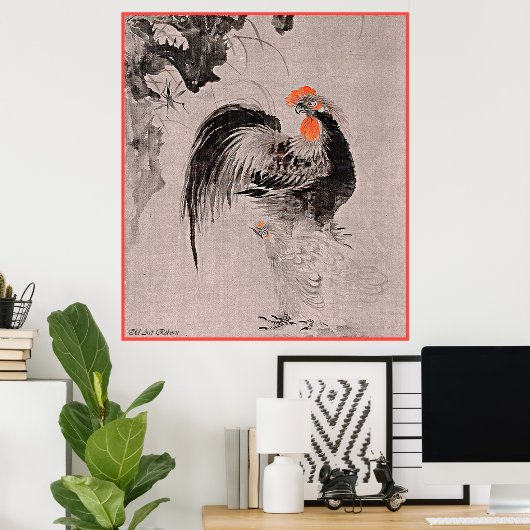 Rooster met HEN Poster (Thuiskantoor)