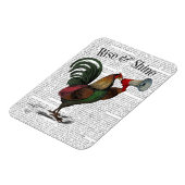 Rooster met Loudhailer 2 Magneet (Linkerzijde)