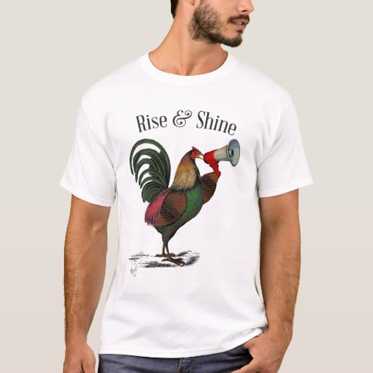Rooster met Loudhailer 2 T-shirt (Voorkant)