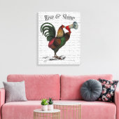 Rooster met Loudhailer Canvas Afdruk (Insitu (Woonkamer))