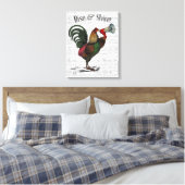 Rooster met Loudhailer Canvas Afdruk (Insitu (Slaapkamer))