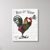 Rooster met Loudhailer Canvas Afdruk (Voorkant)
