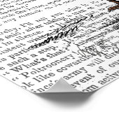 Rooster met Loudhailer Poster (Hoek)