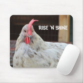 Rooster met Morning Gezegde Muismat (Met muis)