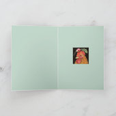 Rooster met radijs voor pet kaart (Binnen)