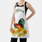 Rooster met zonnebloemen, speciaal Schort (Insitu)