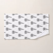 Rooster met zwarte en witte tribale bad handdoek (Handdoek)