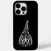 Rooster met zwarte en witte tribale Case-Mate iPhone case (Achterkant)