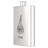 Rooster met zwarte en witte tribale flacon (Links)