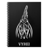 Rooster met zwarte en witte tribale notitieboek (Voorkant)