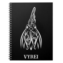 Rooster met zwarte en witte tribale