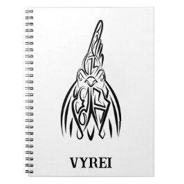 Rooster met zwarte en witte tribale notitieboek