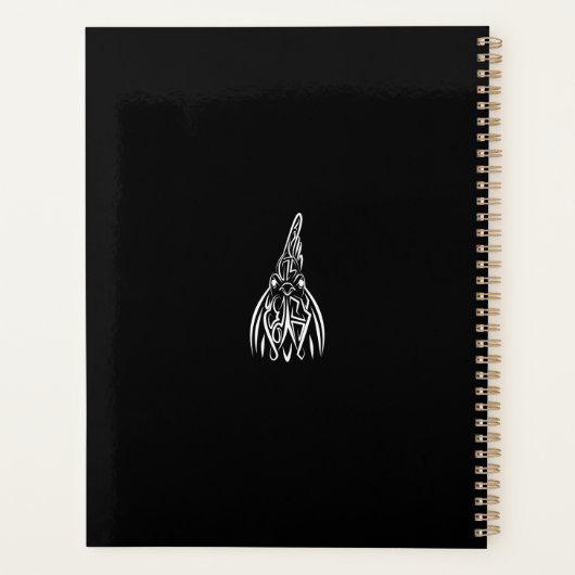 Rooster met zwarte en witte tribale planner (Achterkant)