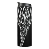 Rooster met zwarte en witte tribale thermosbeker (Geroteerd rechts)