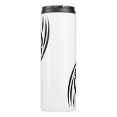 Rooster met zwarte en witte tribale thermosbeker (Achterkant)