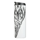 Rooster met zwarte en witte tribale thermosbeker (Geroteerd rechts)