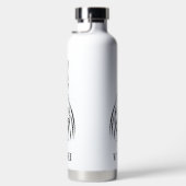 Rooster met zwarte en witte tribale waterfles (Rechts)