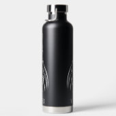 Rooster met zwarte en witte tribale waterfles (Rechts)