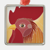 Rooster Metalen Ornament (Voorkant)
