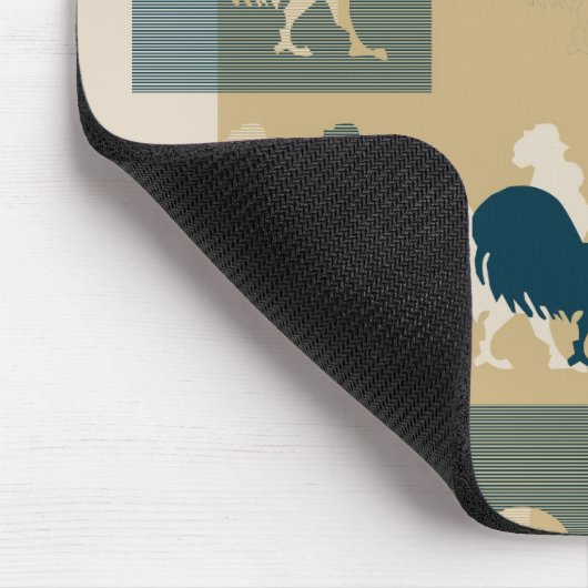Rooster  - Mousepad Muismat (Hoek)