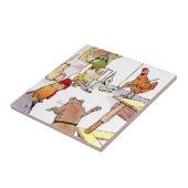 Rooster, muis en muis in Kitchen Tegeltje (Zijkant)