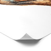 Rooster Neutral Kleuren Waterverf Schilderen Poster (Hoek)