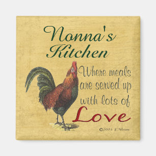 Rooster Nonna's keukenkoelkast Magnet