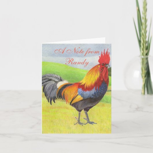 Rooster Notitiekaartje (Voorkant)